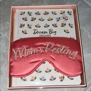 NWT 2pc dream big mom moms resting notebook journal & eyemask